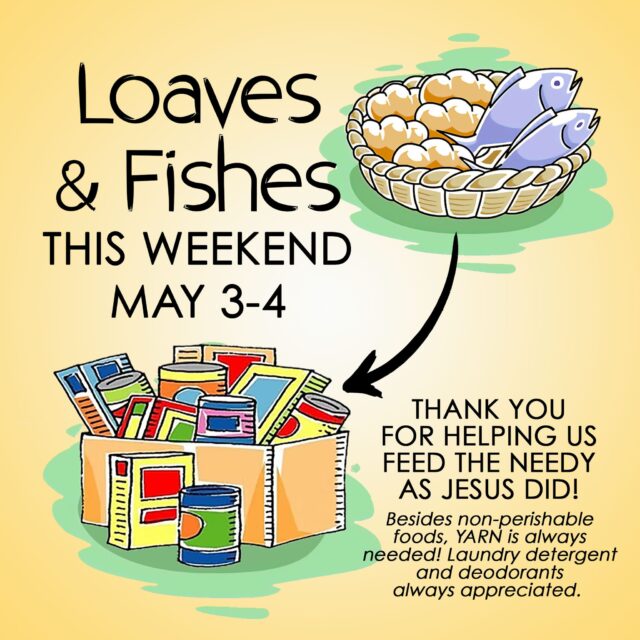 Don’t forget that Loaves & Fishes is this weekend! Thank you for your ongoing support as we help feed our parishioners and the community.
#setonabsecon #setonabseconsocialaction #setonabseconloavesandfishes #loavesandfishes #feedthehungry #worksofmercy #southjerseycatholics #dioceseofcamden #camdendiocese